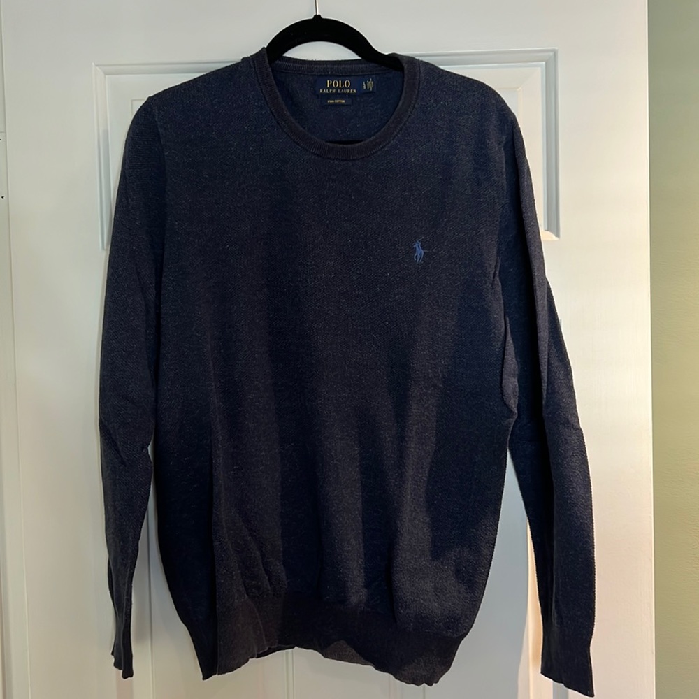 Polo Ralph Lauren Mesh-Knit Cotton Crewneck Sweater